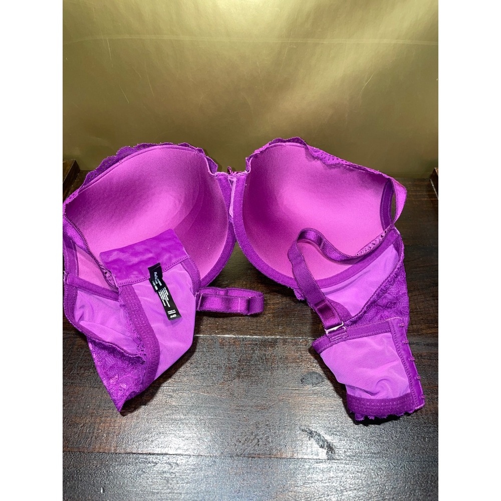 Torrid‎ Purple Lace Padded Underwire Full Coverage Bra Plus Sz 44D - Picture 2 of 8